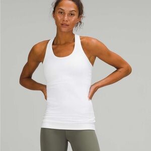 lululemon White Racerback Tank Top
